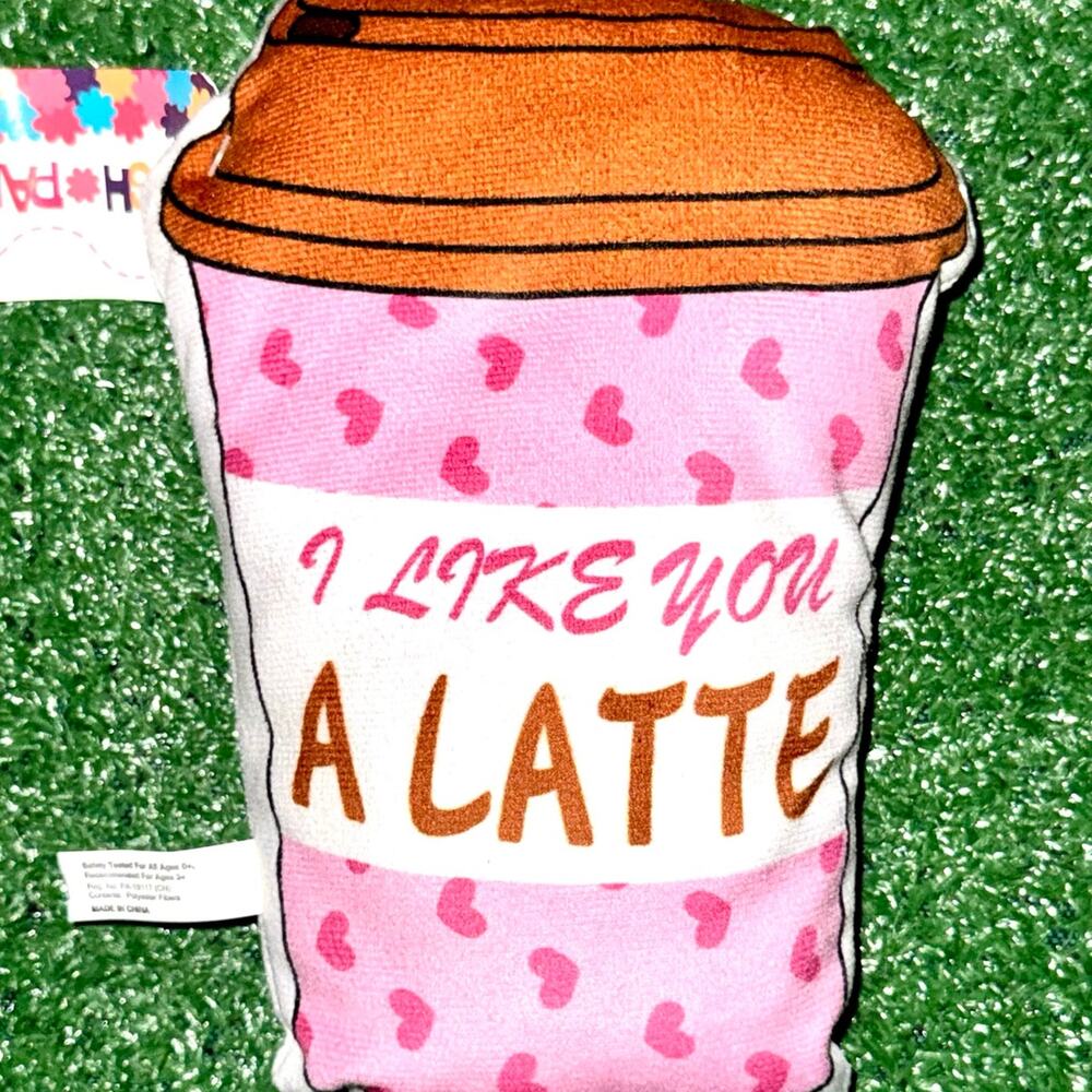 Plush Paradise I Like You A Latte Starbies Coffee Cup Hearts New With Tag